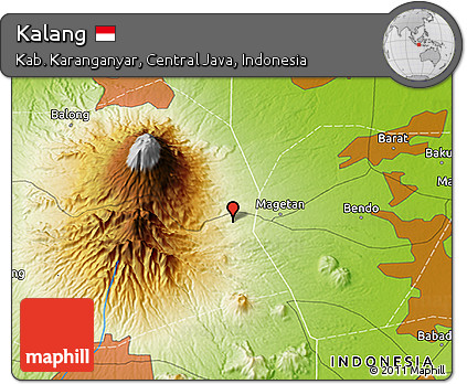 Physical 3D Map of Kalang