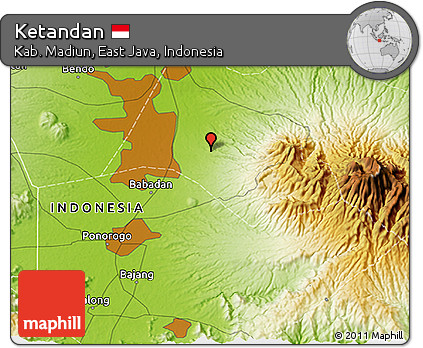 Physical 3D Map of Ketandan