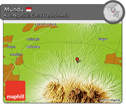 Physical 3D Map of Mundu