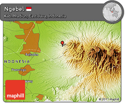 Physical 3D Map of Ngebel