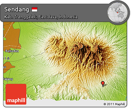 Physical 3D Map of Sendang