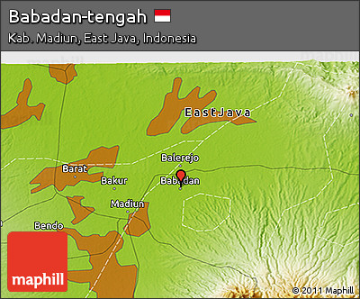 Physical 3D Map of Babadan-tengah