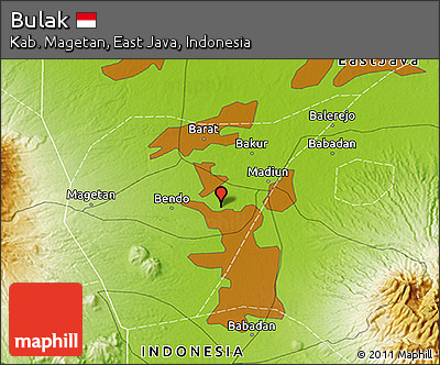 Physical 3D Map of Bulak