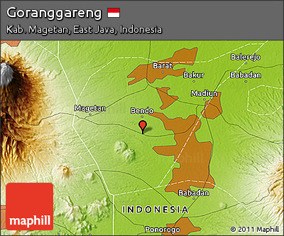 Physical 3D Map of Goranggareng