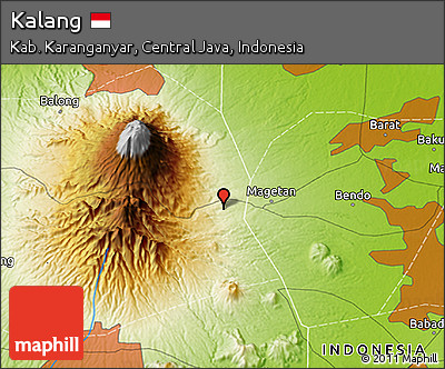 Physical 3D Map of Kalang