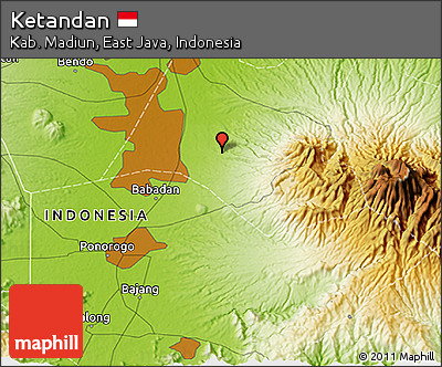 Physical 3D Map of Ketandan