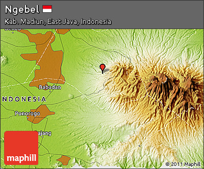 Physical 3D Map of Ngebel
