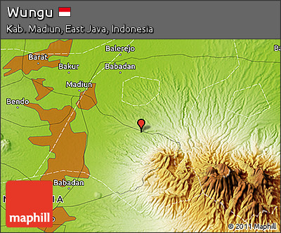 Physical 3D Map of Wungu