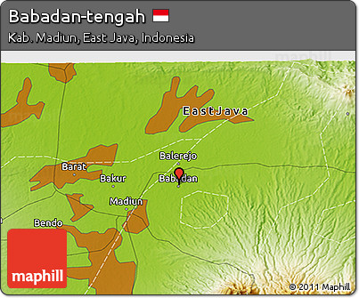 Physical 3D Map of Babadan-tengah