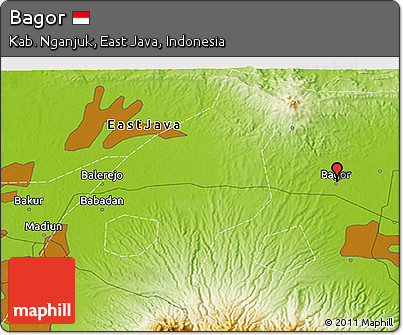Physical 3D Map of Bagor