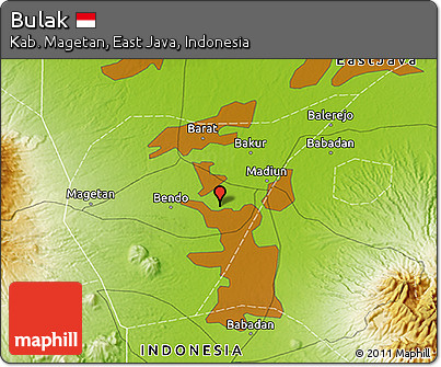 Physical 3D Map of Bulak