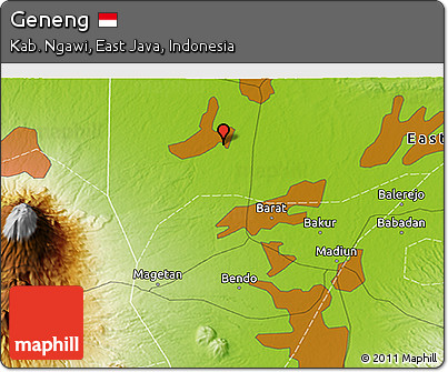 Physical 3D Map of Geneng