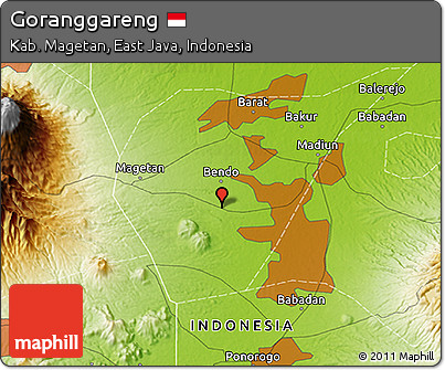 Physical 3D Map of Goranggareng