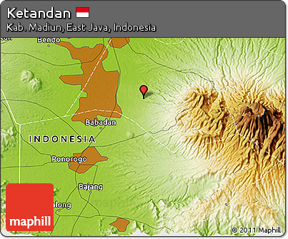 Physical 3D Map of Ketandan