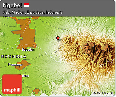 Physical 3D Map of Ngebel