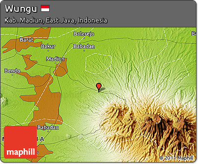 Physical 3D Map of Wungu