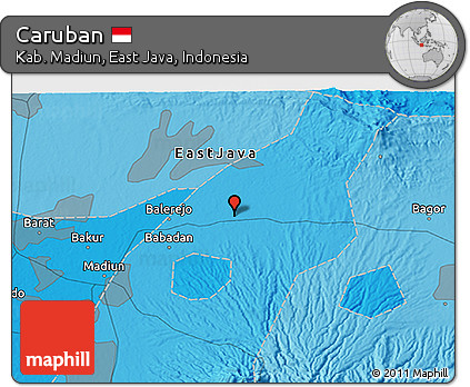 Political 3D Map of Caruban
