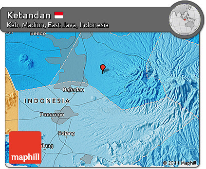 Political 3D Map of Ketandan