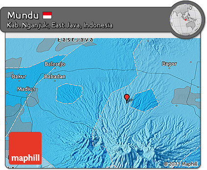Political 3D Map of Mundu