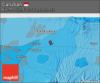 Political 3D Map of Caruban
