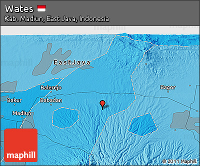 Political 3D Map of Wates