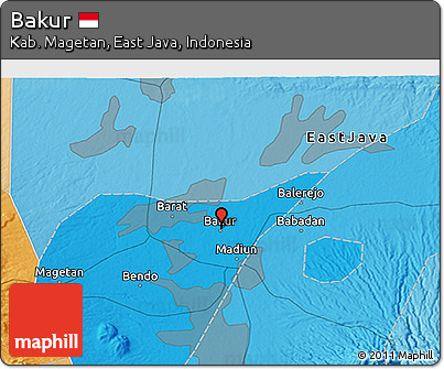 Political 3D Map of Bakur