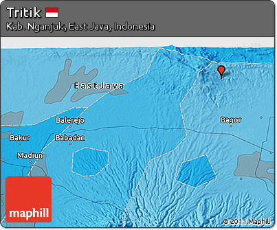 Political 3D Map of Tritik