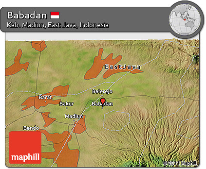 Satellite 3D Map of Babadan