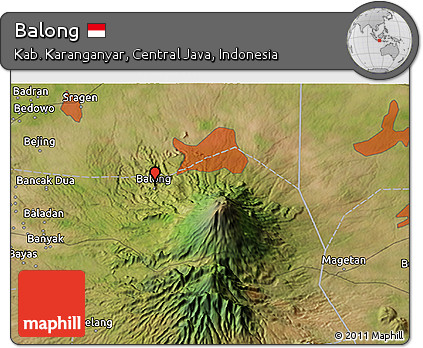 Satellite 3D Map of Balong
