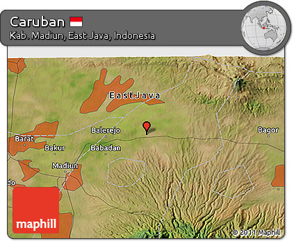 Satellite 3D Map of Caruban