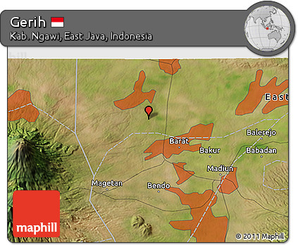 Satellite 3D Map of Gerih