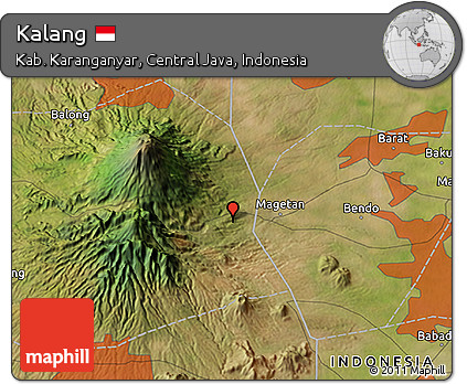 Satellite 3D Map of Kalang