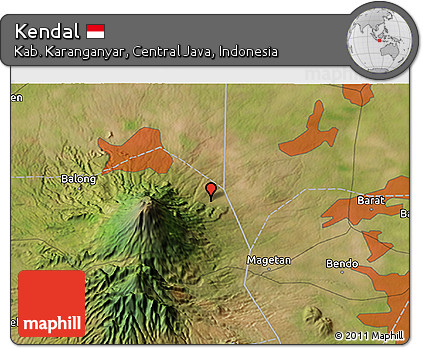 Satellite 3D Map of Kendal