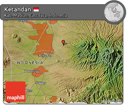 Satellite 3D Map of Ketandan