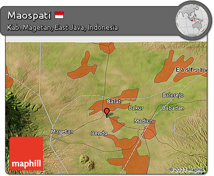 Satellite 3D Map of Maospati