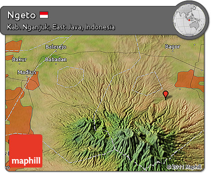 Satellite 3D Map of Ngeto