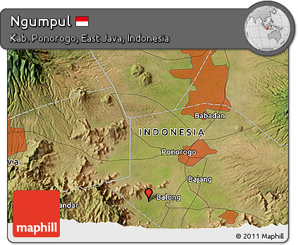 Satellite 3D Map of Ngumpul
