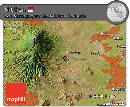 Satellite 3D Map of Nitikan