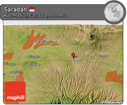 Satellite 3D Map of Saradan