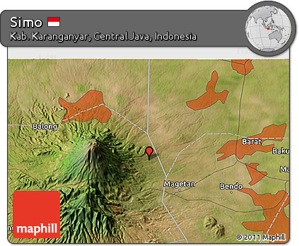 Satellite 3D Map of Simo