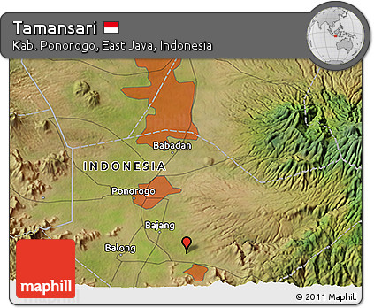 Satellite 3D Map of Tamansari