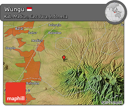 Satellite 3D Map of Wungu