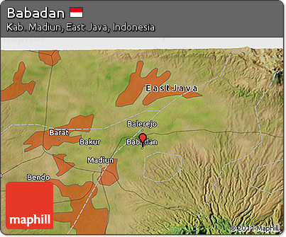 Satellite 3D Map of Babadan