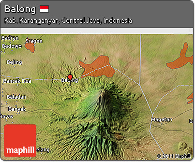 Satellite 3D Map of Balong