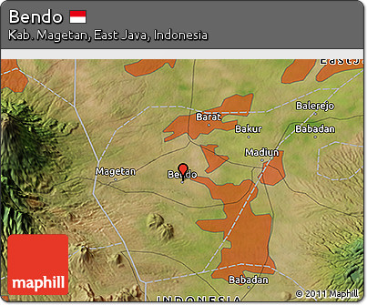 Satellite 3D Map of Bendo