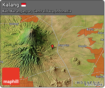 Satellite 3D Map of Kalang