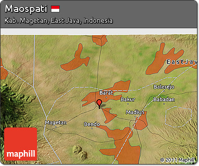 Satellite 3D Map of Maospati