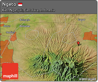 Satellite 3D Map of Ngeto