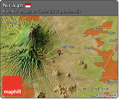 Satellite 3D Map of Nitikan