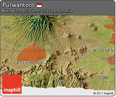 Satellite 3D Map of Purwantoro